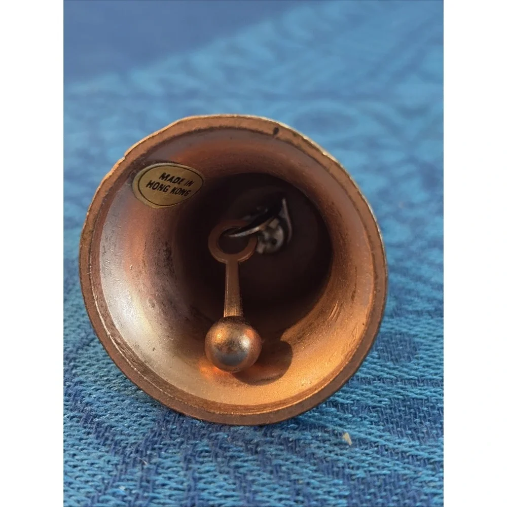 Vintage Copper Native American Souvenir Bell Corn Palace Mitchell SD 3.75